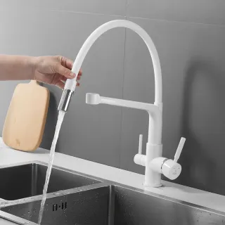 Смеситель для кухни Rose R658C белый